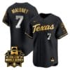 Ashton Maloney Jersey #7 Texas AM Aggies 2024 College World Series Patch Vapor Premier Limited NCAA Baseball Stitched Black Gold