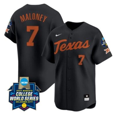 Ashton Maloney Jersey #7 Texas AM Aggies 2024 College World Series Patch Vapor Premier Limited NCAA Baseball Stitched Black