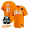 Billy Amick Jersey #11 Tennessee Volunteers 2024 College World Series Vapor Premier Limited NCAA Baseball Stitched Orange