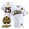 Blake Burke Jersey #25 Tennessee Volunteers 2024 College World Series Vapor Premier Limited NCAA Baseball Stitched White Gold