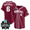 Braden Montgomery Jersey #6 Texas AM Aggies 2024 College World Series Vapor Premier Limited NCAA Baseball Stitched Maroon Alternate