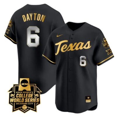 Bella Dayton Jersey #6 Texas AM Aggies 2024 College World Series Patch Vapor Premier Limited NCAA Baseball Stitched Black Gold