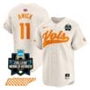 Billy Amick Jersey #11 Tennessee Volunteers 2024 College World Series Vapor Premier Limited NCAA Baseball Stitched Cream