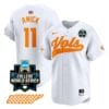Billy Amick Jersey #11 Tennessee Volunteers 2024 College World Series Vapor Premier Limited NCAA Baseball Stitched White