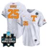 Blake Burke Jersey #25 Tennessee Volunteers 2024 College World Series Patch Vapor Premier Limited NCAA Baseball Stitched Pinstripe
