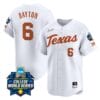 Bella Dayton Jersey #6 Texas AM Aggies 2024 College World Series Patch Vapor Premier Limited NCAA Baseball Stitched White