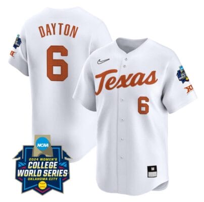 Bella Dayton Jersey #6 Texas AM Aggies 2024 College World Series Patch Vapor Premier Limited NCAA Baseball Stitched White