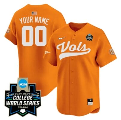 Custom Tennessee Volunteers Jersey 2024 College World Series Vapor Premier Limited NCAA Baseball Stitched Orange 8 Custom Tennessee Volunteers Jersey 2024 College World Series Vapor Premier Limited NCAA Baseball Stitched Orange