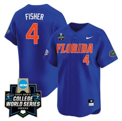 Cade Kurland Jersey #4 Florida Gators 2024 College World Series Vapor Premier Limited NCAA Baseball Stitched Florida Blue 8 Cade Kurland Jersey #4 Florida Gators 2024 College World Series Vapor Premier Limited NCAA Baseball Stitched Florida Blue