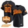 Custom Tennessee Volunteers Baseball Jersey Name and Number 2024 Champions Vapor Premier Limited Black