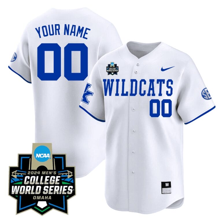 Custom Kentucky Wildcats Jersey 2024 College World Series Vapor Premier Limited NCAA Baseball Stitched Wildcats White 1 Custom Kentucky Wildcats Jersey 2024 College World Series Vapor Premier Limited NCAA Baseball Stitched Wildcats White