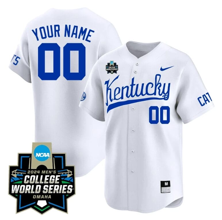 Custom Kentucky Wildcats Jersey 2024 College World Series Vapor Premier Limited NCAA Baseball Stitched White 1 Custom Kentucky Wildcats Jersey 2024 College World Series Vapor Premier Limited NCAA Baseball Stitched White