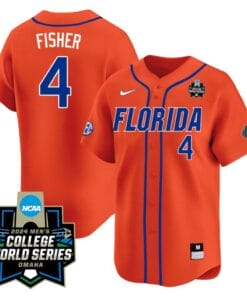 Cade Kurland Jersey #4 Florida Gators 2024 College World Series Vapor Premier Limited NCAA Baseball Stitched Florida Orange