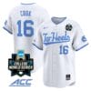 Casey Cook Jersey #16 North Carolina Tar Heels 2024 College World Series Vapor Premier Limited NCAA Baseball Stitched White