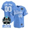 Custom North Carolina Tar Heels Jersey 2024 College World Series Vapor Premier Limited NCAA Baseball Stitched Blue Pinstripe