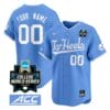 Custom North Carolina Tar Heels Jersey 2024 College World Series Vapor Premier Limited V2 NCAA Baseball Stitched Blue