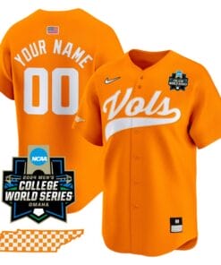 Custom Tennessee Volunteers Jersey 2024 College World Series Vapor Premier Limited V2 NCAA Baseball Stitched Orange