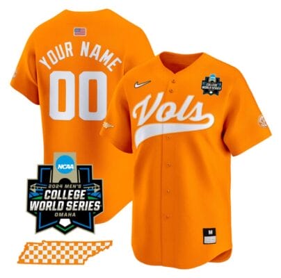 Custom Tennessee Volunteers Jersey 2024 College World Series Vapor Premier Limited V2 NCAA Baseball Stitched Orange 8 Custom Tennessee Volunteers Jersey 2024 College World Series Vapor Premier Limited V2 NCAA Baseball Stitched Orange