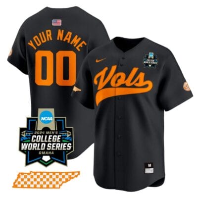 Custom Tennessee Volunteers Jersey 2024 College World Series Vapor Premier Limited V2 NCAA Baseball Stitched Black 8 Custom Tennessee Volunteers Jersey 2024 College World Series Vapor Premier Limited V2 NCAA Baseball Stitched Black