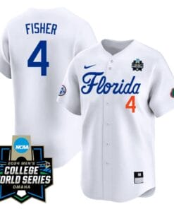 Cade Kurland Jersey #4 Florida Gators 2024 College World Series Vapor Premier Limited NCAA Baseball Stitched Florida White