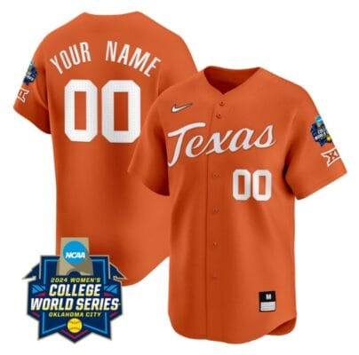Custom Texas AM Aggies Jersey 2024 College World Series Champions Vapor Premier Limited NCAA Baseball Stitched Orange
