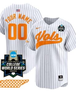 Custom Tennessee Volunteers Jersey 2024 College World Series Vapor Premier Limited V2 NCAA Baseball Stitched Pinstripe