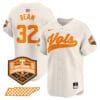 Drew Beam Jersey #32 Tennessee Volunteers Baseball 2024 Champions Vapor Premier Limited Cream