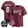Gavin Grahovac Jersey #9 Texas AM Aggies 2024 College World Series Vapor Premier Limited NCAA Baseball Stitched Maroon Pinstripe