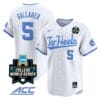 Gavin Gallaher Jersey #5 North Carolina Tar Heels 2024 College World Series Vapor Premier Limited NCAA Baseball Stitched White