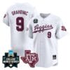 Gavin Grahovac Jersey #9 Texas AM Aggies 2024 College World Series Vapor Premier Limited NCAA Baseball Stitched White