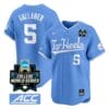 Gavin Gallaher Jersey #5 North Carolina Tar Heels 2024 College World Series Vapor Premier Limited NCAA Baseball Stitched Blue