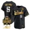 Gavin Gallaher Jersey #5 North Carolina Tar Heels 2024 College World Series Vapor Premier Limited NCAA Baseball Stitched Black Gold