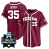 Jason Bodin Jersey #35 Texas AM Aggies 2024 College World Series Vapor Premier Limited NCAA Baseball Stitched Maroon Alternate