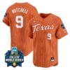 Joley Mitchell Jersey #9 Texas AM Aggies 2024 College World Series Patch Vapor Premier Limited NCAA Baseball Stitched Pinstripe Orange