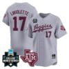 Jace Laviolette Jersey #17 Texas AM Aggies 2024 College World Series Vapor Premier Limited NCAA Baseball Stitched Gray