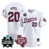Jackson Appel Jersey #20 Texas AM Aggies 2024 College World Series Vapor Premier Limited NCAA Baseball Stitched White