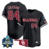 Jayda Coleman Jersey #24 Oklahoma Sooners 2024 College World Series Patch Vapor Premier Limited NCAA Baseball Stitched Black
