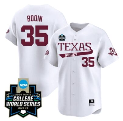 Jason Bodin Jersey #35 Texas AM Aggies 2024 College World Series Vapor Premier Limited NCAA Baseball Stitched White