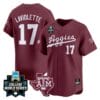 Jace Laviolette Jersey #17 Texas AM Aggies 2024 College World Series Vapor Premier Limited NCAA Baseball Stitched Maroon