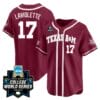 Jace Laviolette Jersey #17 Texas AM Aggies 2024 College World Series Vapor Premier Limited NCAA Baseball Stitched Maroon Alternate