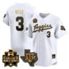 Kaeden Kent Jersey #3 Texas AM Aggies 2024 College World Series Vapor Premier Limited NCAA Baseball Stitched White Gold