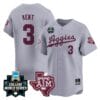 Kaeden Kent Jersey #3 Texas AM Aggies 2024 College World Series Vapor Premier Limited NCAA Baseball Stitched Gray