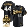 Luke Stevenson Jersey #44 North Carolina Tar Heels 2024 College World Series Vapor Premier Limited NCAA Baseball Stitched Black Gold