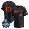 Mia Scott Jersey #10 Texas AM Aggies 2024 College World Series Patch Vapor Premier Limited NCAA Baseball Stitched Black