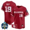 Nicole May Jersey #19 Oklahoma Sooners 2024 College World Series Patch Vapor Premier Limited NCAA Baseball Stitched Crimson