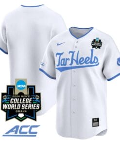 North Carolina Tar Heels Team Jersey 2024 College World Series Vapor Premier Limited NCAA Baseball Stitched White