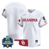 Oklahoma Sooners Team Jersey 2024 College World Series Patch Vapor Premier Limited NCAA Baseball Stitched White
