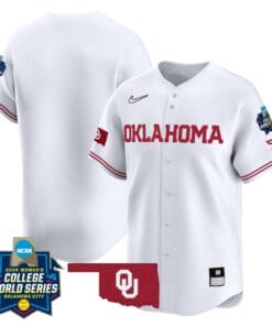 Oklahoma Sooners Team Jersey 2024 College World Series Patch Vapor Premier Limited NCAA Baseball Stitched White