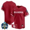 Oklahoma Sooners Team Jersey 2024 College World Series Patch Vapor Premier Limited NCAA Baseball Stitched Crimson