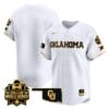 Oklahoma Sooners Team Jersey 2024 College World Series Patch Vapor Premier Limited NCAA Baseball Stitched White Gold